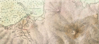 Die erste Karte von Hongkong, 1843 - Alte Admiralty Navy Chart - Kowloon, Victoria Bay, frühe britische Kolonie 