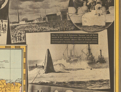 World War 2 World Map, 1939 - Old Historical Events - Hitler Invading Poland, Allies Declaring WW2, Pope Dying