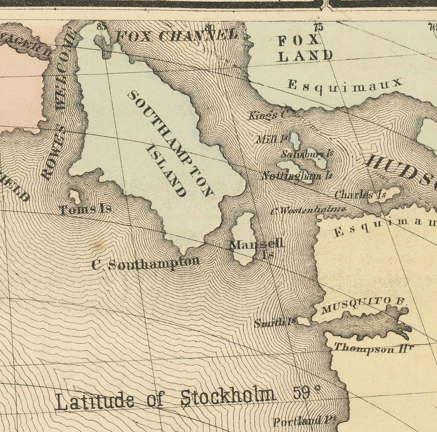 Mapa antiguo del Ferrocarril del Pacífico Norte, 1870 por Traubel - Ferrocarriles en Canadá y Estados Unidos - Grandes Lagos, Estados