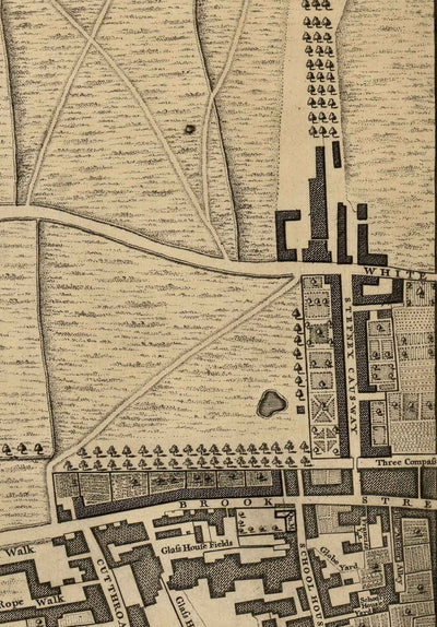 Old Map of by John Rocque London, 1746, G2 - Wapping, Shadwell, Rotherhithe, Thames, Tower Hamlets, E1W, Southwark