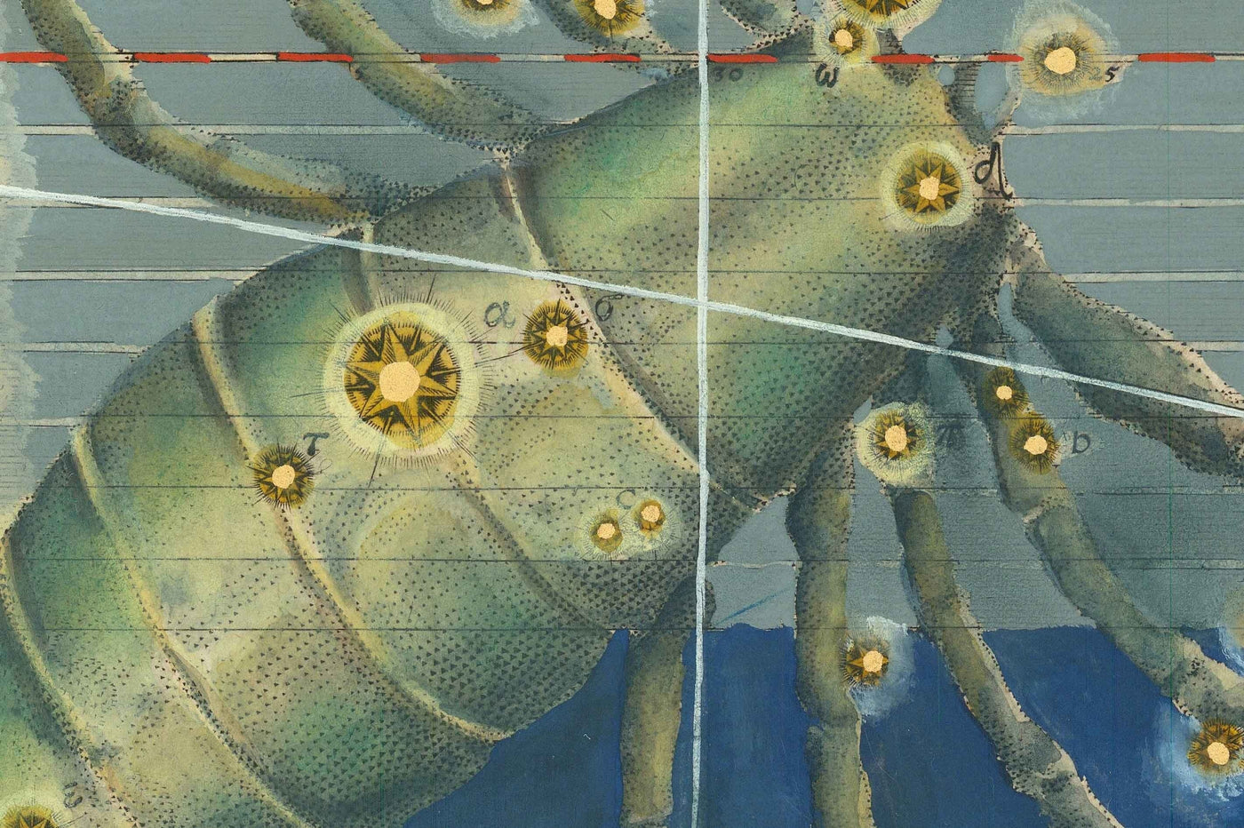 Antiguo mapa estelar de Escorpio, 1603 por Johann Bayer - Carta astrológica del zodiaco - El signo del horóscopo Escorpión