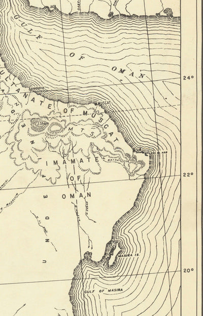 Alte Aramco-Karte, 1953 - Erste Karte der Arabischen Amerikanischen Ölgesellschaft - Saudi-Arabien, Pipelines, Förderung, Dubai, Riad 