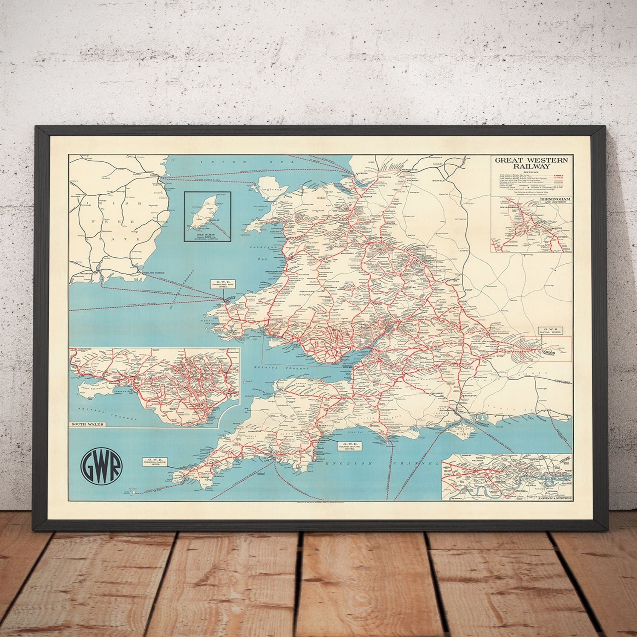Old Map of Great Western Railway, 1950 - Pre-Beeching Cuts GWR - Main ...