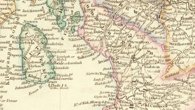 Old Map of Scotland, 1846 by Arrowsmith - Beautiful Handcoloured Victorian Atlas - Counties, Cities, Roads