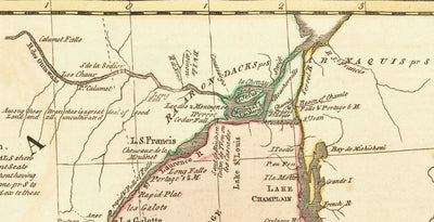 Ancienne carte des colonies britanniques en Amérique 1755 par Evans & Bowles - Colonies européennes et indigènes, États-Unis avant l'indépendance