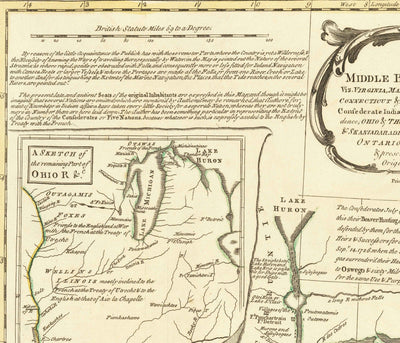 Ancienne carte des colonies britanniques en Amérique 1755 par Evans & Bowles - Colonies européennes et indigènes, États-Unis avant l'indépendance