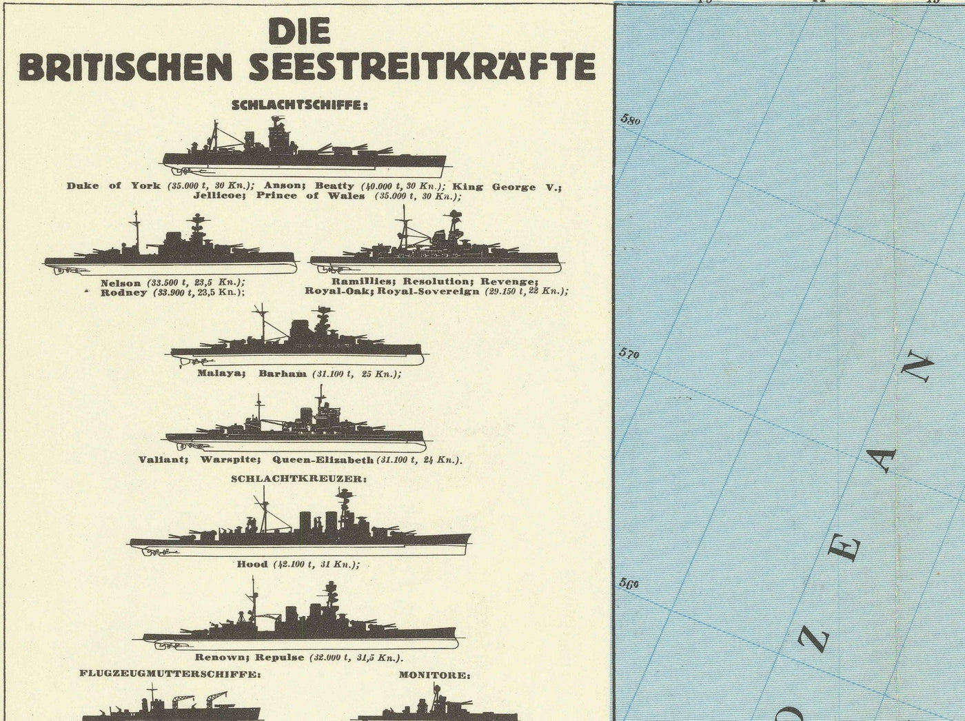 Deutsche Weltkrieg 2 Karte, 1940 - Alte WW2 Militärkarte der Nordsee - Britische Marine Schiffe, Minenfelder, Frontlinien 