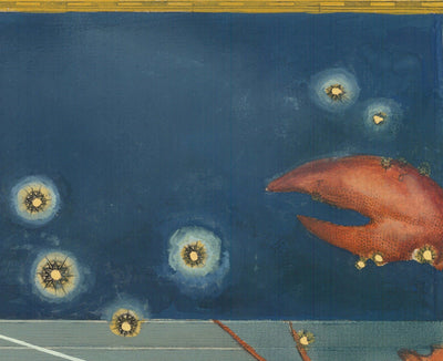 Antiguo mapa estelar de Cáncer, 1603 por Johann Bayer - Carta astrológica del zodiaco - El signo del horóscopo del Cangrejo