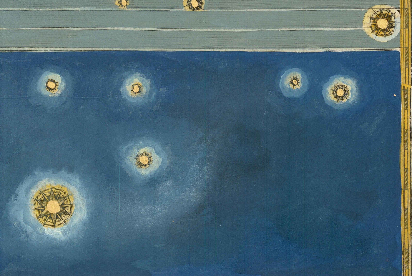 Antiguo mapa estelar de Cáncer, 1603 por Johann Bayer - Carta astrológica del zodiaco - El signo del horóscopo del Cangrejo