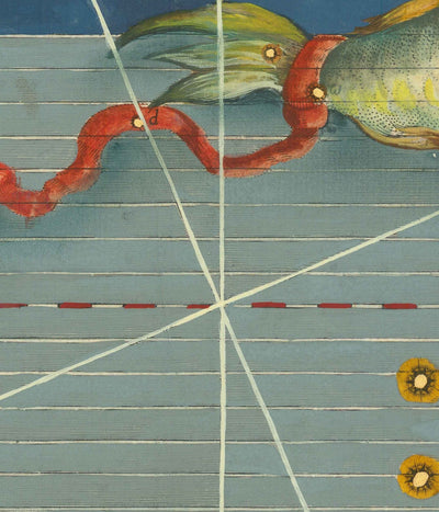 Old Star Map of Pisces, 1603 by Johann Bayer - Zodiac Astrology Chart - The Fish Horoscope Sign