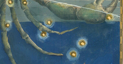 Antiguo mapa estelar de Escorpio, 1603 por Johann Bayer - Carta astrológica del zodiaco - El signo del horóscopo Escorpión