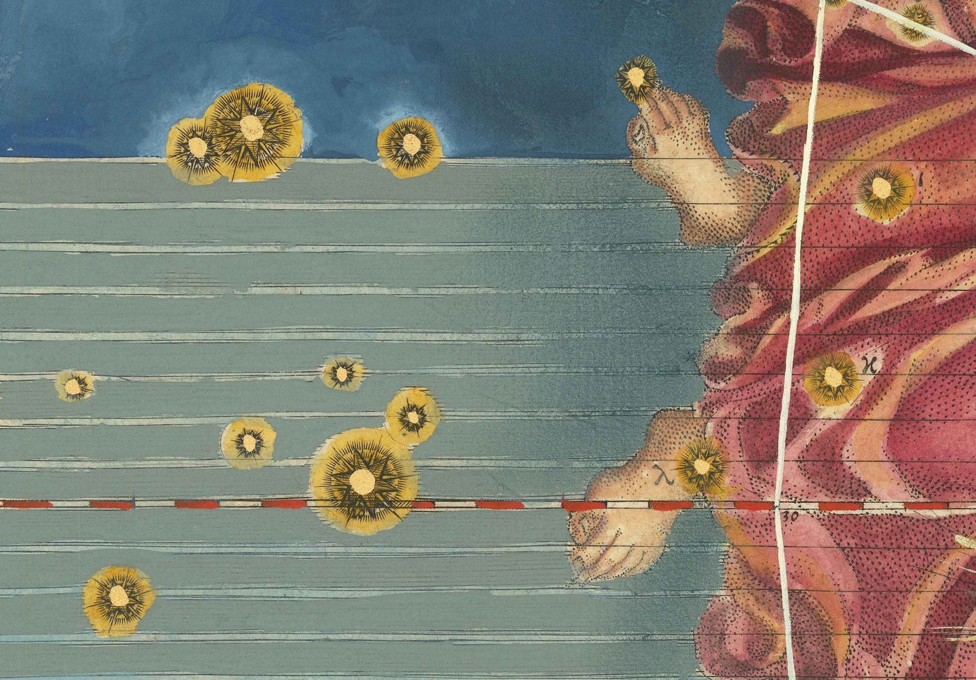 Alter Sternenkarte der Jungfrau, 1603 von Johann Bayer - Tierkreis Astrologie Diagramm - Das Jungfrau Horoskop Zeichen 