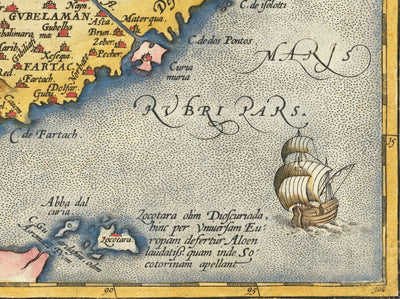 Antiguo mapa del Imperio Otomano, 1584 de Ortelius - Turquía, Arabia Saudí, Oriente Medio, Irán, Israel, Grecia, Mar Rojo, África