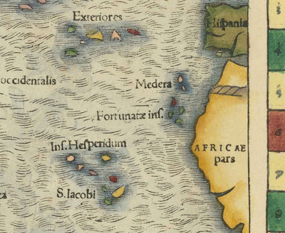 Old North & South America Map, 1544 by Munster - First Printed Atlas of the Americas - USA, Mexico, Pre-Colonisation