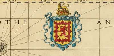 Alte Karte von Lothian & Edinburgh, 1690 - Queensferry, Linlithgow, Firth of Forth, Haddington, Dalkeith, Loanhead 
