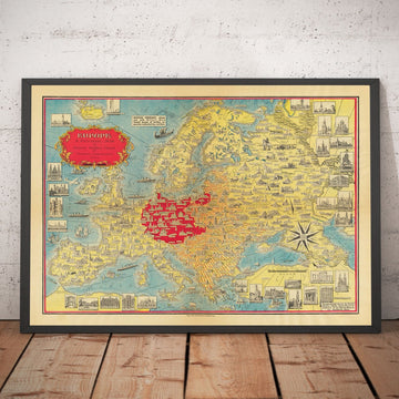 Carte de la Seconde Guerre mondiale, 1939 par Ernest Dudley Chase - Rêve d&