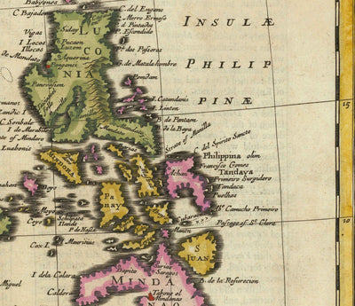 Ancienne carte de l'Inde et de l'Asie du Sud-Est, 1676 par John Speed - Pakistan, Thaïlande, Chine, Indonésie, Taiwan
