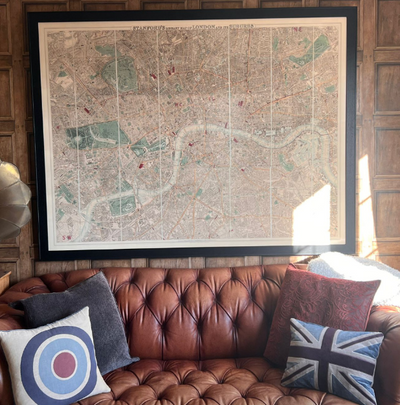 Big Old Map of London by Edward Stanford (1862, 1891) - Monochrome, Blue Thames or Handcoloured