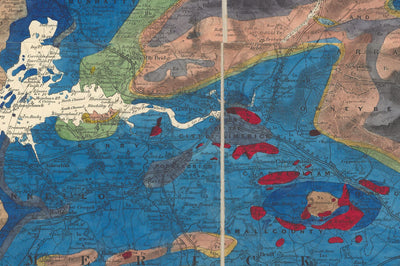 Large Old Geological Map of Ireland, 1837 by Richard John Griffith for the Railway Commissioners