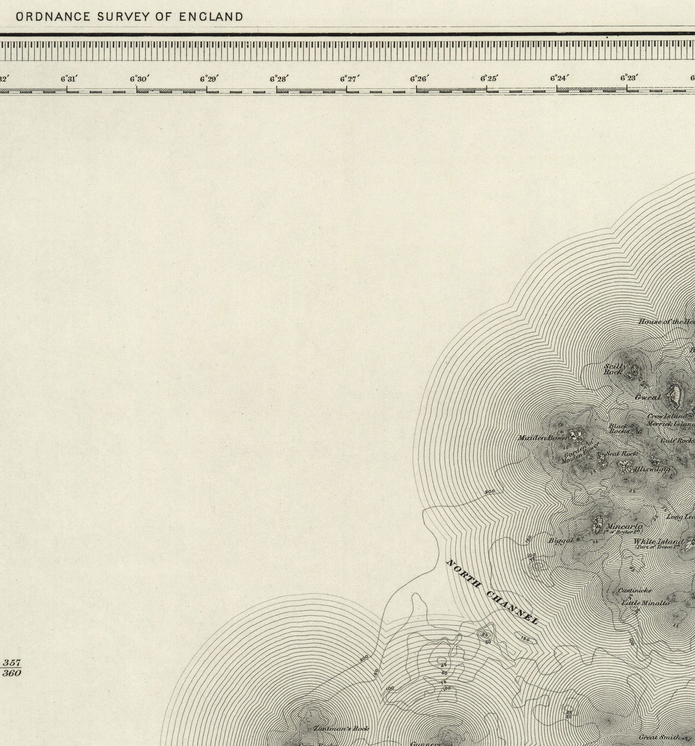 Old Map of Isles of Scilly, 1896 - St Mary, Martin, Agnes, Tresco, Bryher & Other Islands