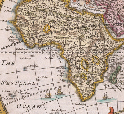 Mapa del viejo mundo, 1626 por John Speed