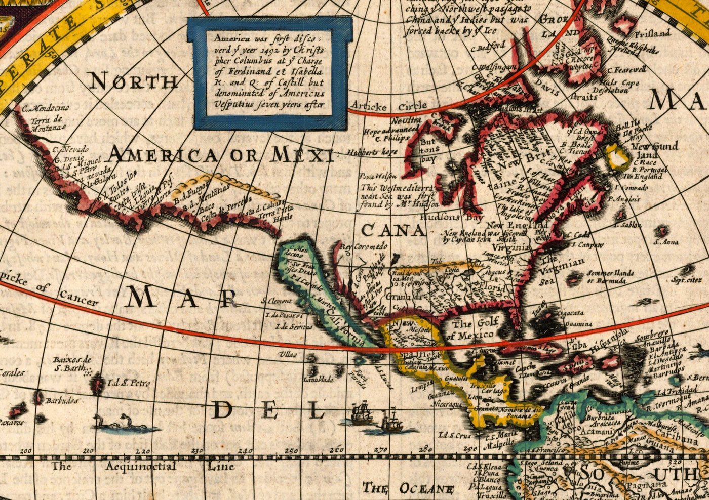 Old World Map from 1651 by John Speed - Rare Colour Vintage Wall Art
