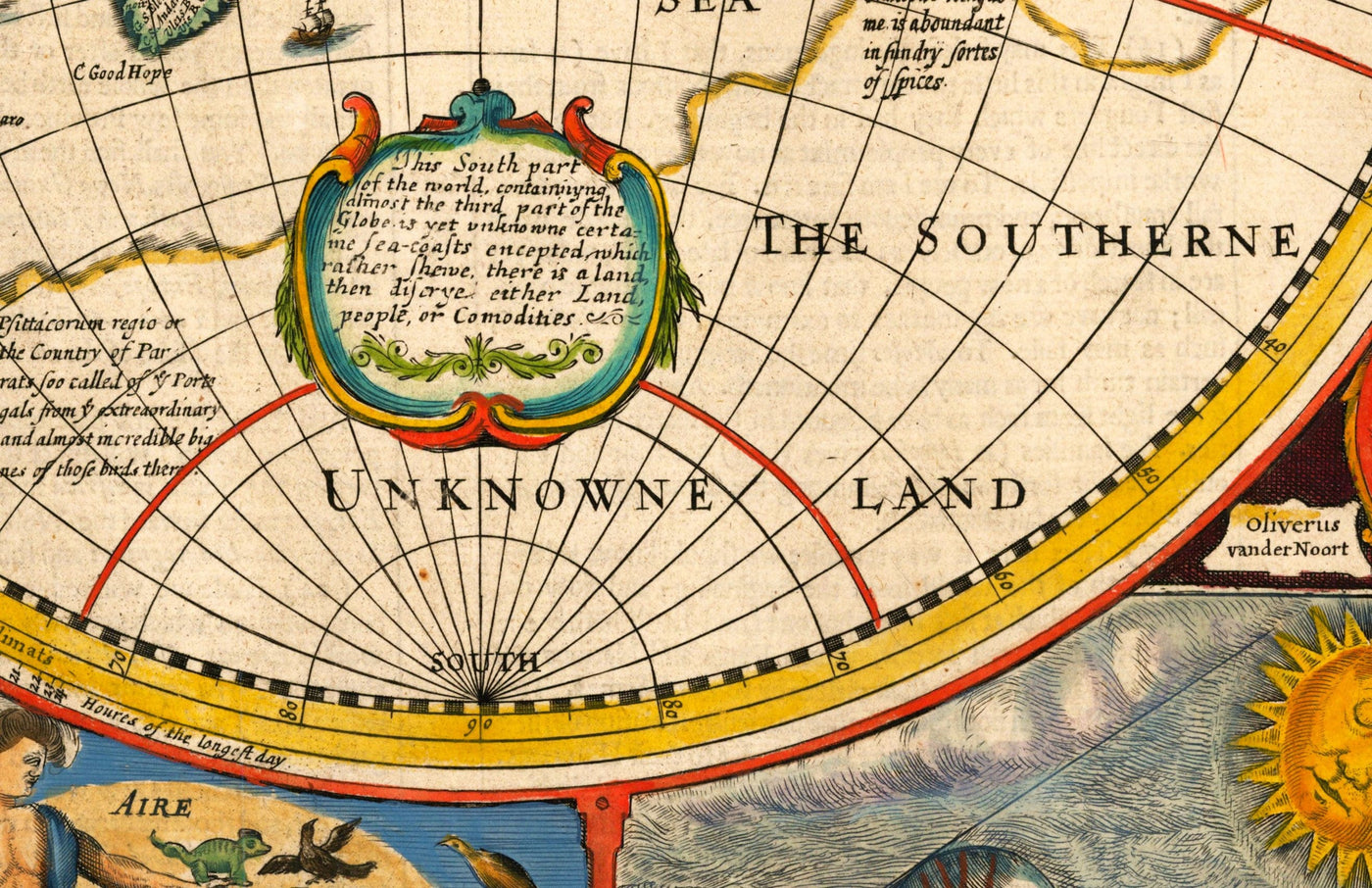 Old World Map from 1651 by John Speed - Rare Colour Vintage Wall Art