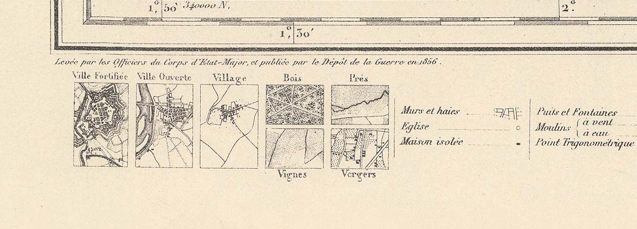 Custom Old Map of France - Make Your Own 1800s French General Chart (Carte de l'état-major)