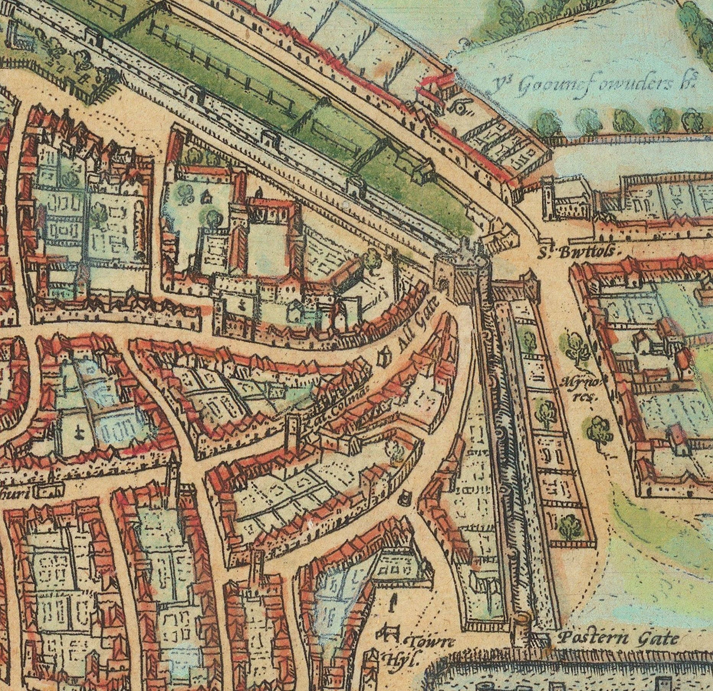 The Oldest Map of London, 1559 - City of London, Westminster, Southwark