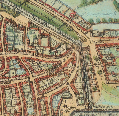 The Oldest Map of London, 1559 - City of London, Westminster, Southwark