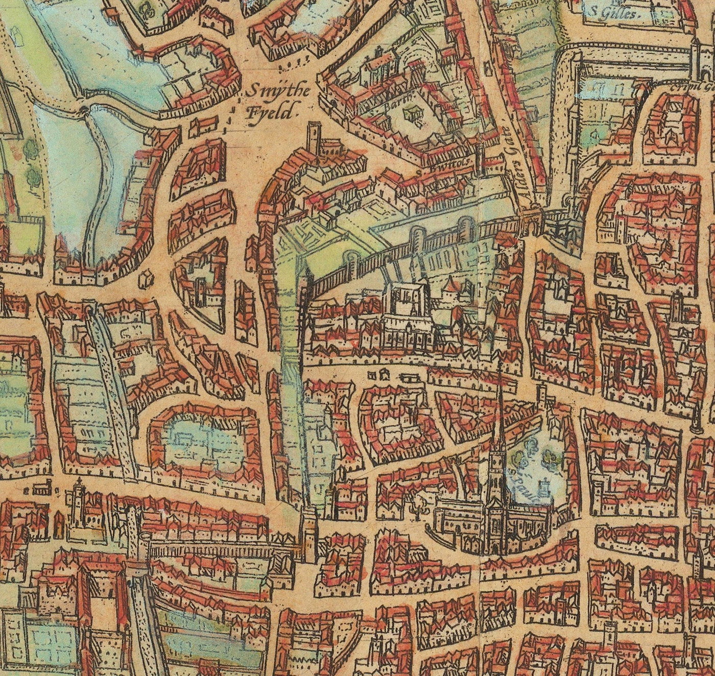 The Oldest Map of London, 1559 - City of London, Westminster, Southwark
