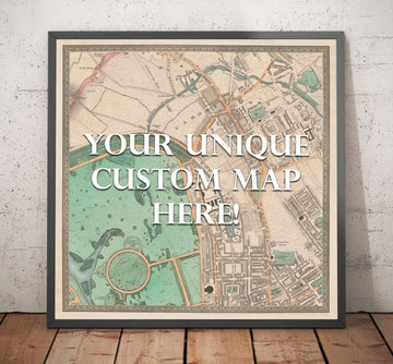 Mappa antica personalizzata di Londra di C&J Greenwood, 1830 