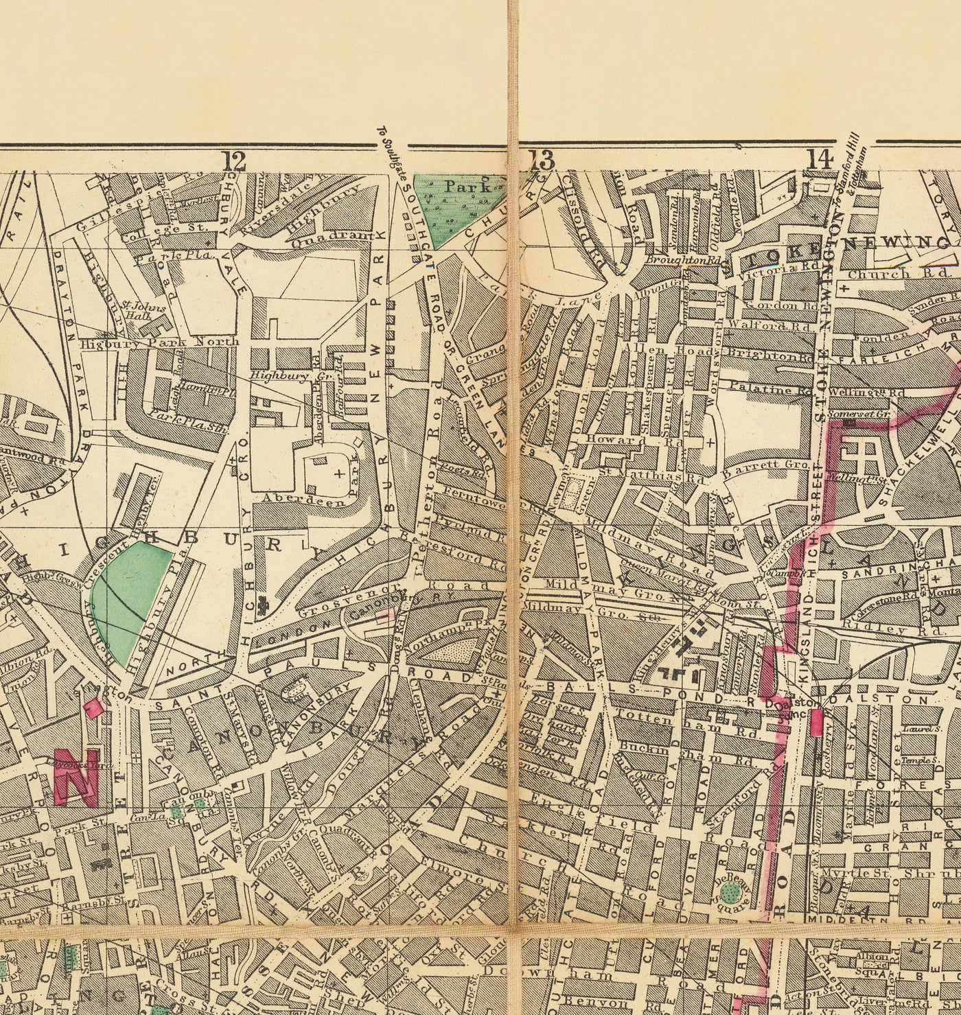 Big Old Map of London by Bacon, 1890 - Rare Folding Wall Chart of Victorian England