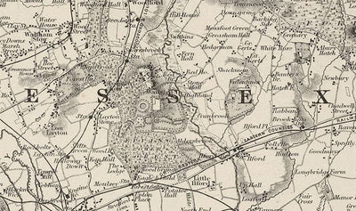 Old Map of London & Suburbs, Environs by G.W. Colton, 1886