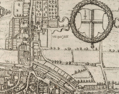 Very Old Map of London, 1572 by Georg Braun - City of London, Westminster, Southwark