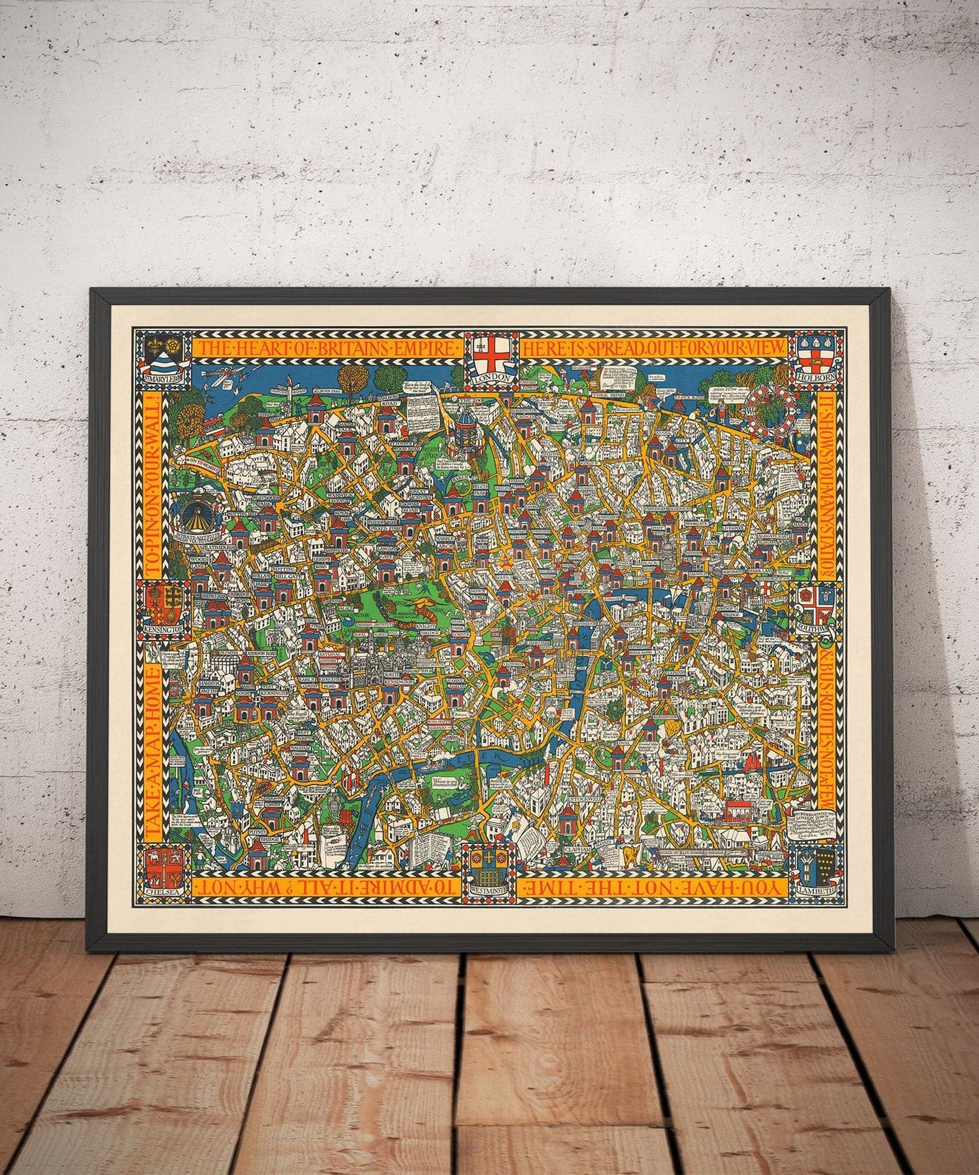 Ancienne carte de Londres, 1928 par Max Gill - La carte souterraine "merveilles" qui a sauvé le tube