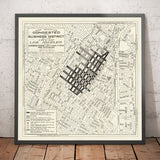 Old Congestion Map of Los Angeles, 1920 - Rare Automobile Traffic Guide of Downtown LA