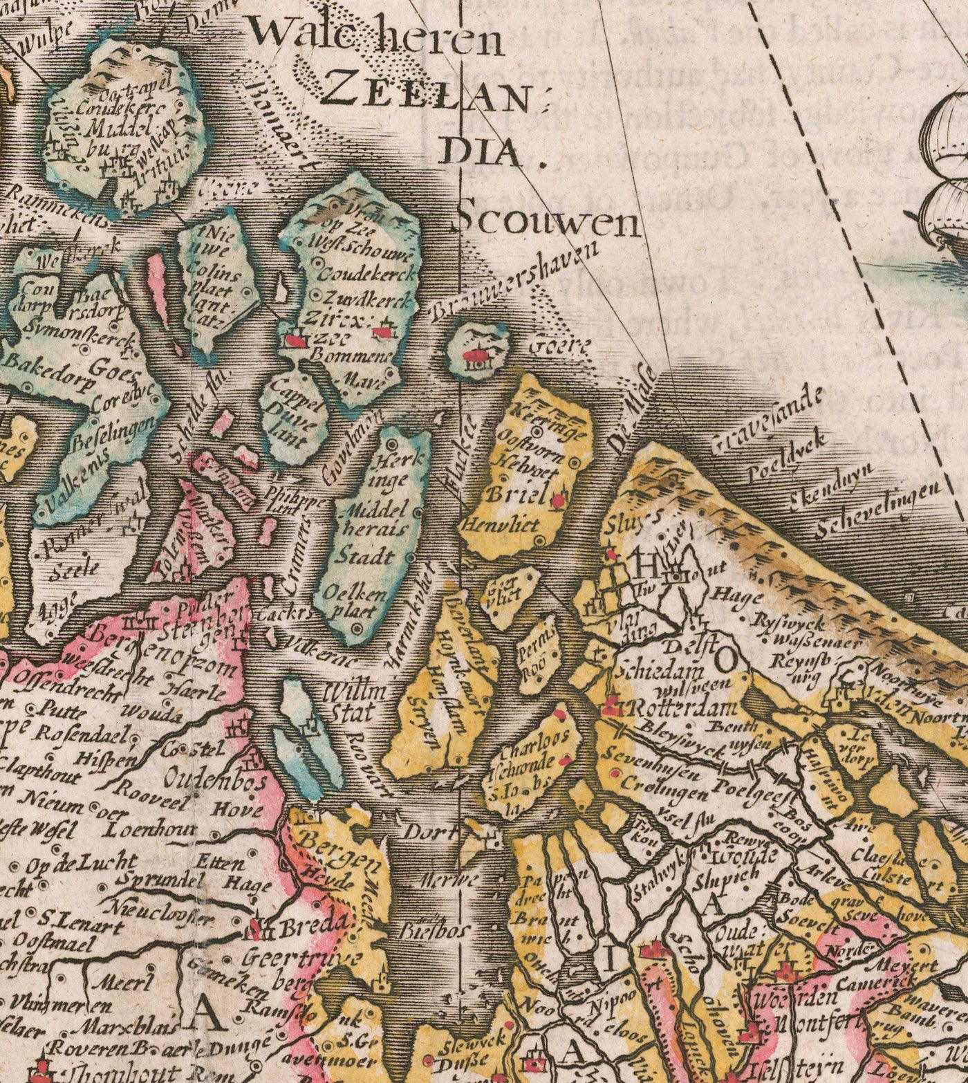 Old Map of the Low Countries by John Speed, 1627 - Low Countries, Netherlands, Belgium, Luxembourg, Flanders, Belgica