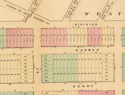 Old Map of Lower East Side & Two Bridges, NYC 1874 - Manhattan Streets, Rutger's Farm, East River