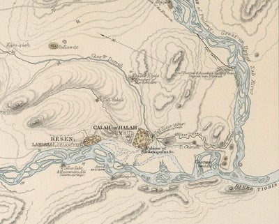 Mapa antiguo de las ciudades antiguas del norte de África y Oriente Medio, 1874 por Smith - Troya, Cartago, Nínive, Constantinopla, Alejandría