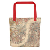 London Tote Bag - Bolsa única con mapas antiguos de Londres (Charles Booth, C&amp;J Greenwood, John Rocque)