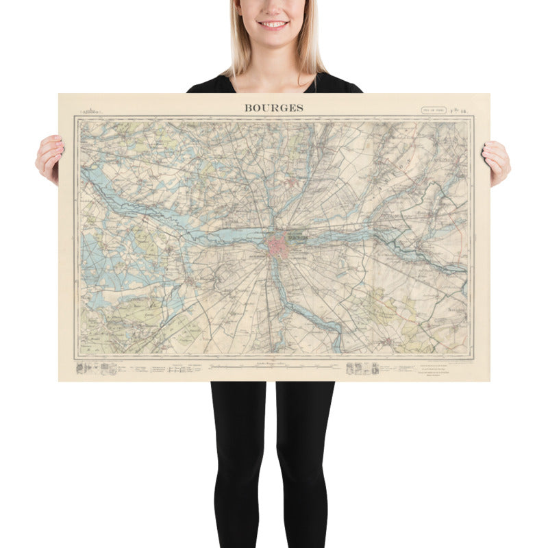 Custom Old Map of France - Make Your Own 1800s French General Chart (Carte de l'état-major)