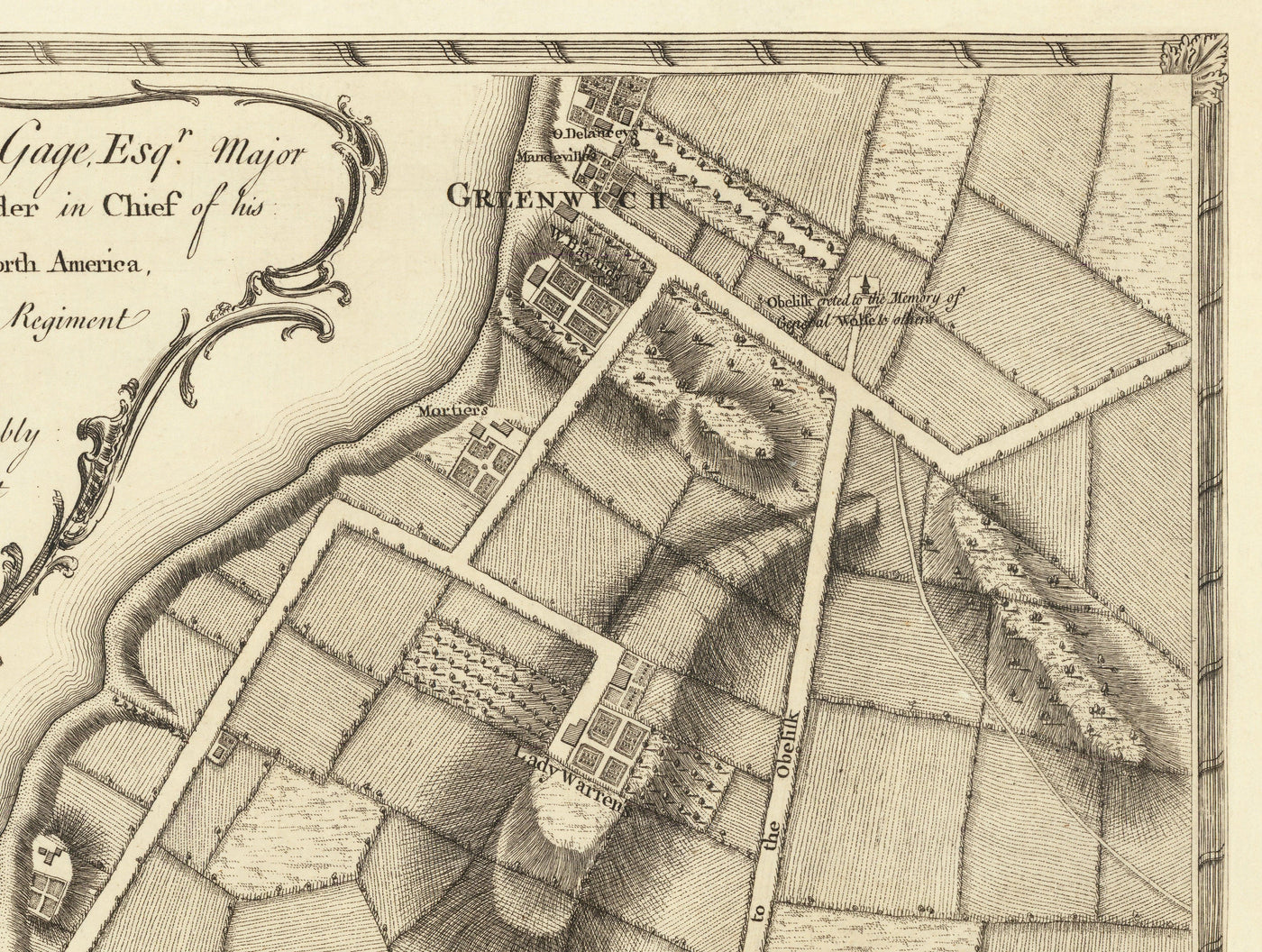 Old Map of New York in 1775 by John Rocque - Rare American Revolution War Wall Art - Greenwich, Columbia, Manhattan - British Military Plan