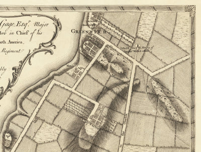 Old Map of New York in 1775 by John Rocque - Rare American Revolution War Wall Art - Greenwich, Columbia, Manhattan - British Military Plan