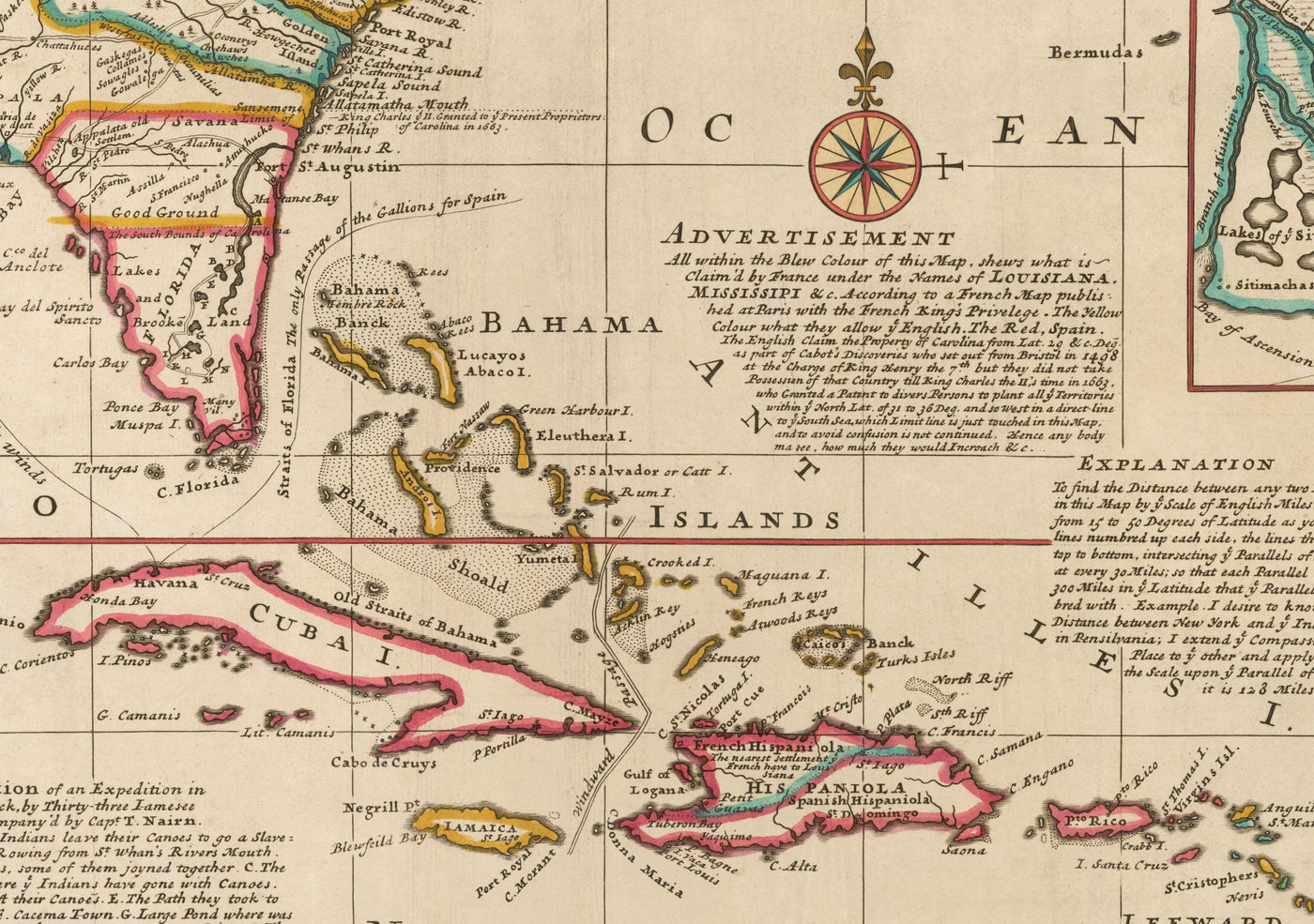 Old Map of North America, 1720 by Herman Moll - USA, Canada, Mexico - French, Spanish & English Colonial Atlas