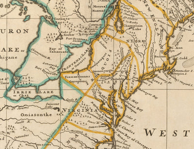 Old Map of North America, 1720 by Herman Moll - USA, Canada, Mexico - French, Spanish & English Colonial Atlas