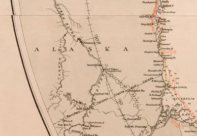 Old North Pole Exploration Map, 1896 by US Navy - Svalbard, Iceland, Greenland, Arctic Circle Explorers