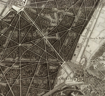 Rare Old Map of Paris, 1795 by Roussel - 18th Century Louvre, Les Invalides, Champs-Élysées
