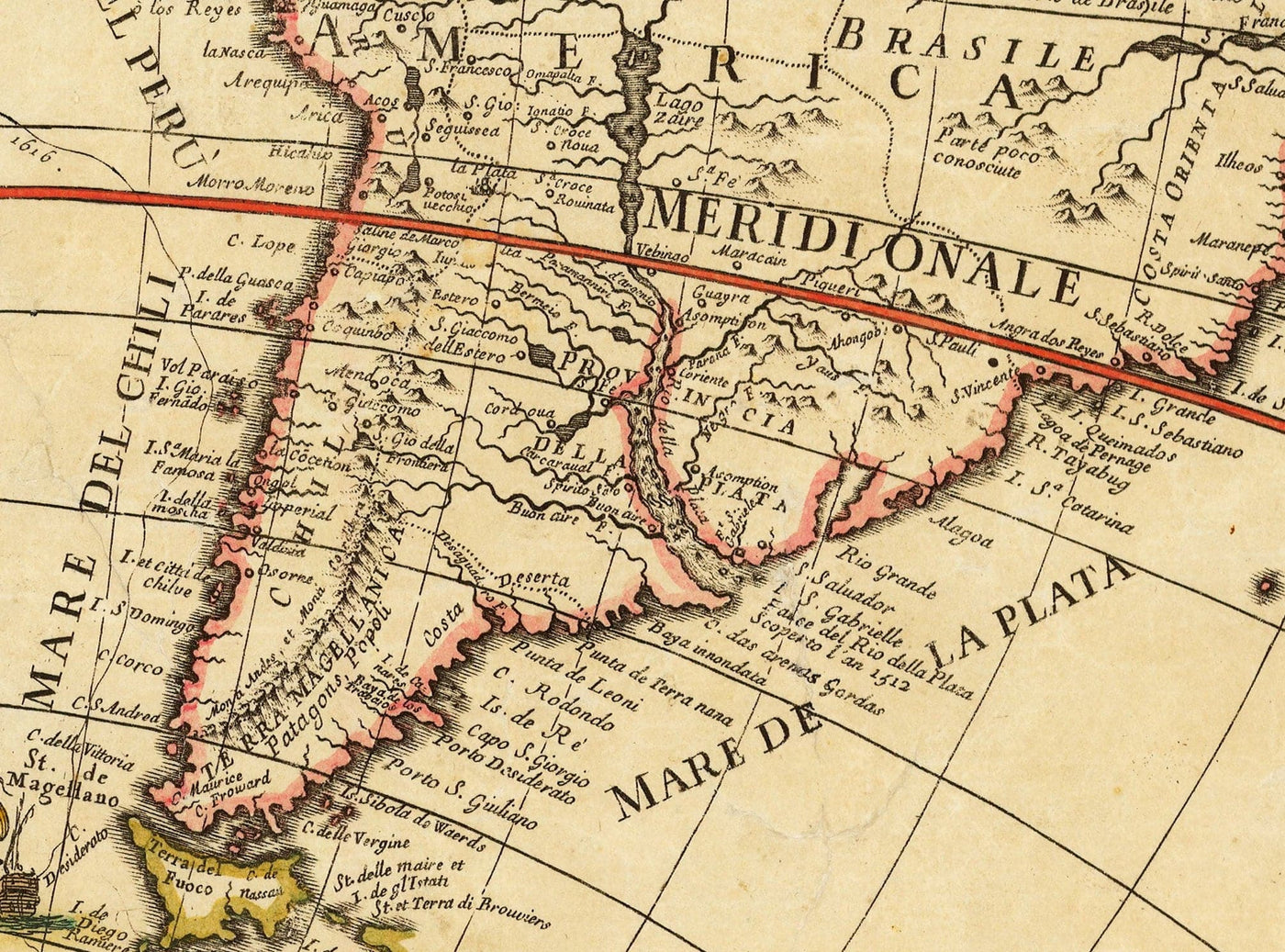 Old World Atlas Map, 1700 by Paolo Petrini - Rare Antique Handcoloured Map