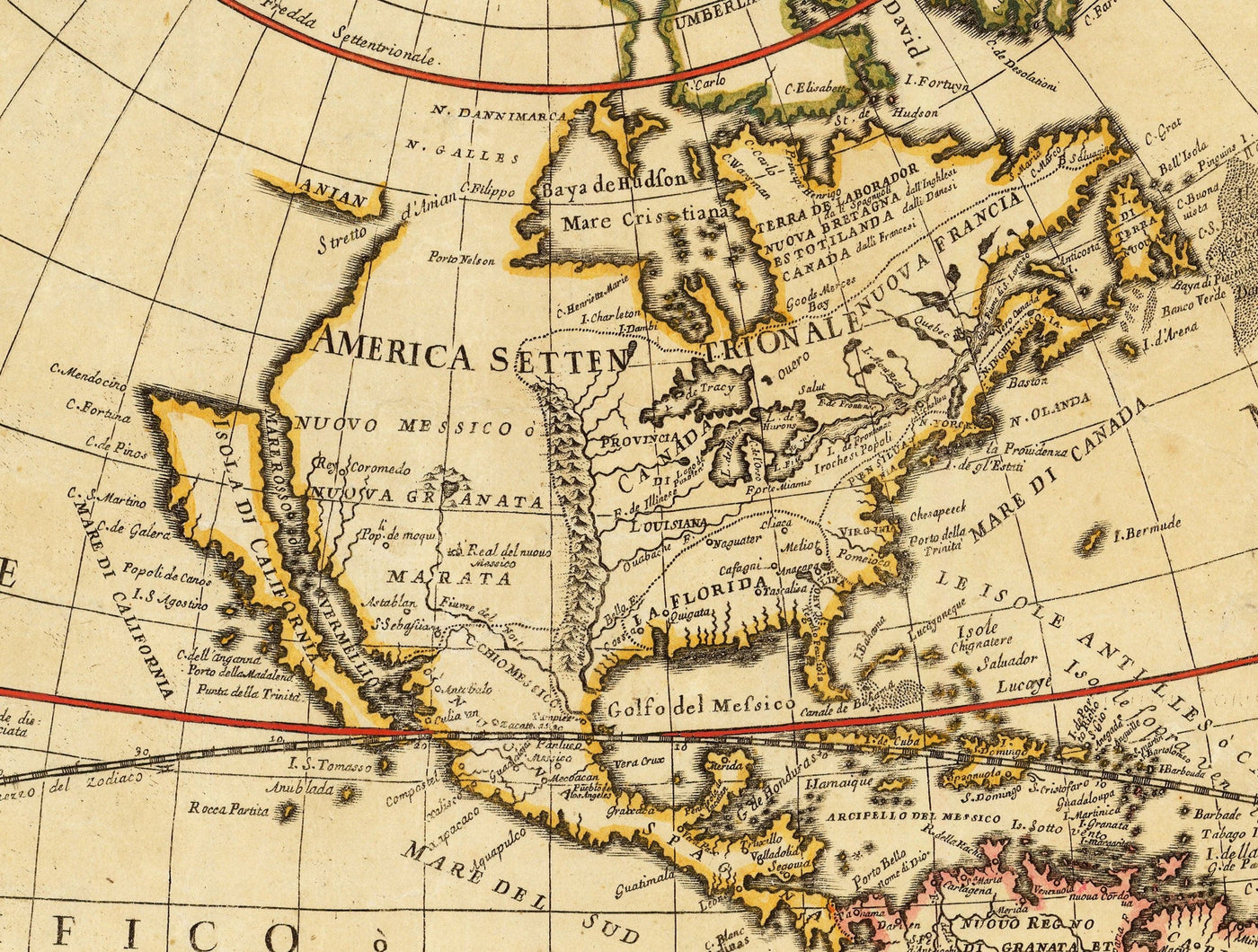 Old World Atlas Map, 1700 by Paolo Petrini - Rare Antique Handcoloured Map